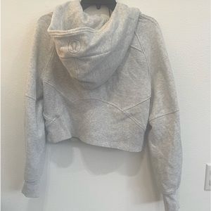Lululemon Scuba Oversized Half-Zip Hoodie Heathered Ultra Light Grey size XS/S